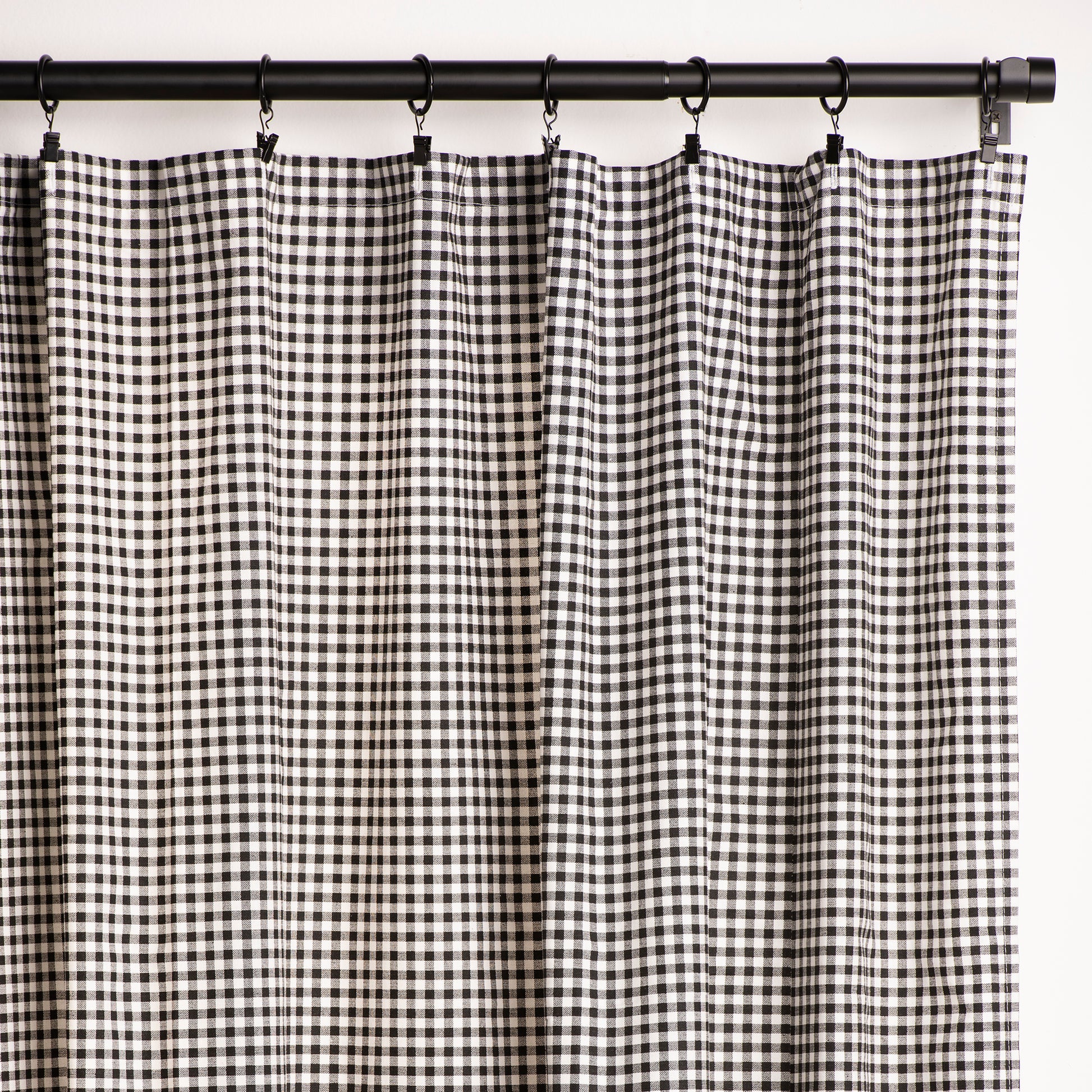 black and white  gingham fabric