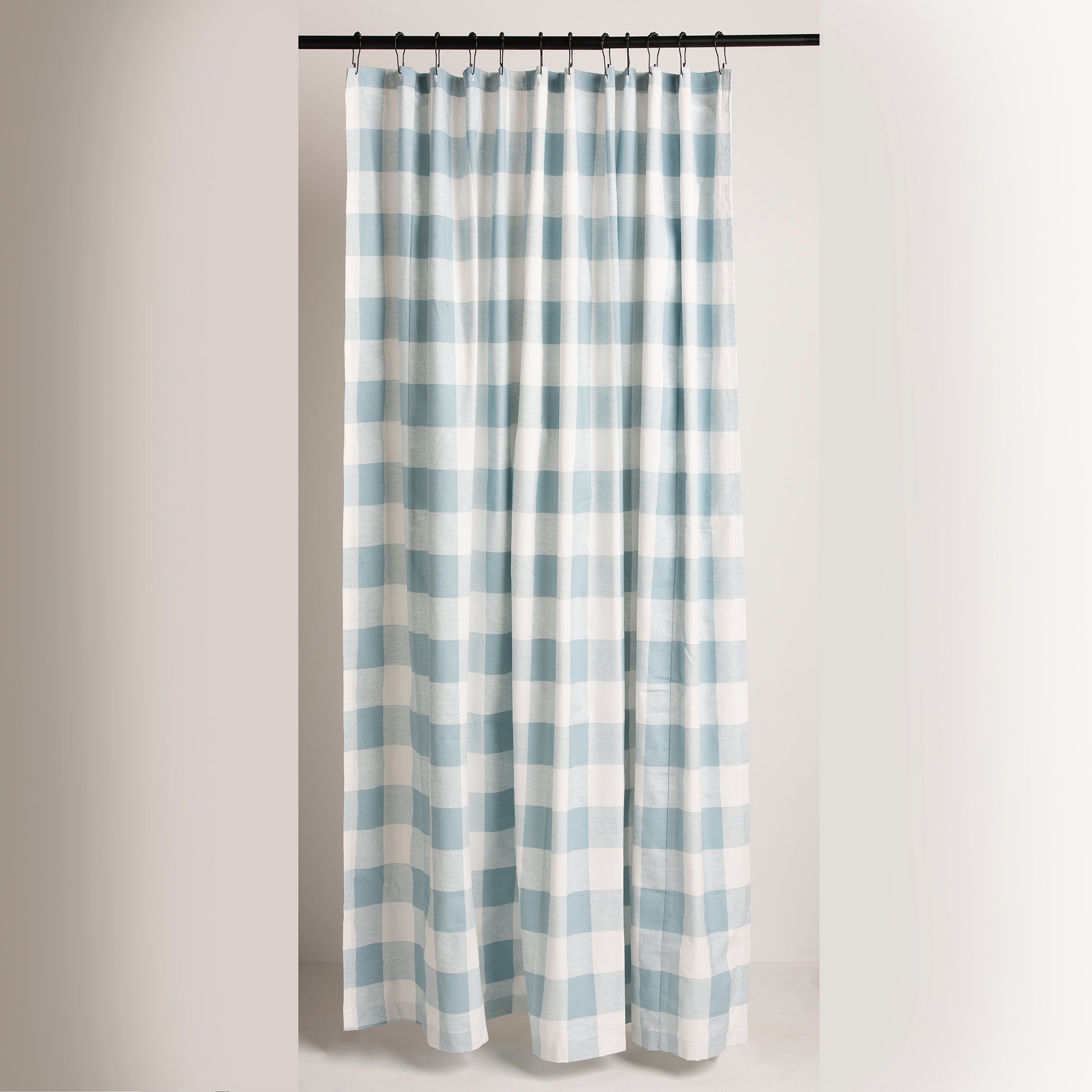 buffalo check shower curtain