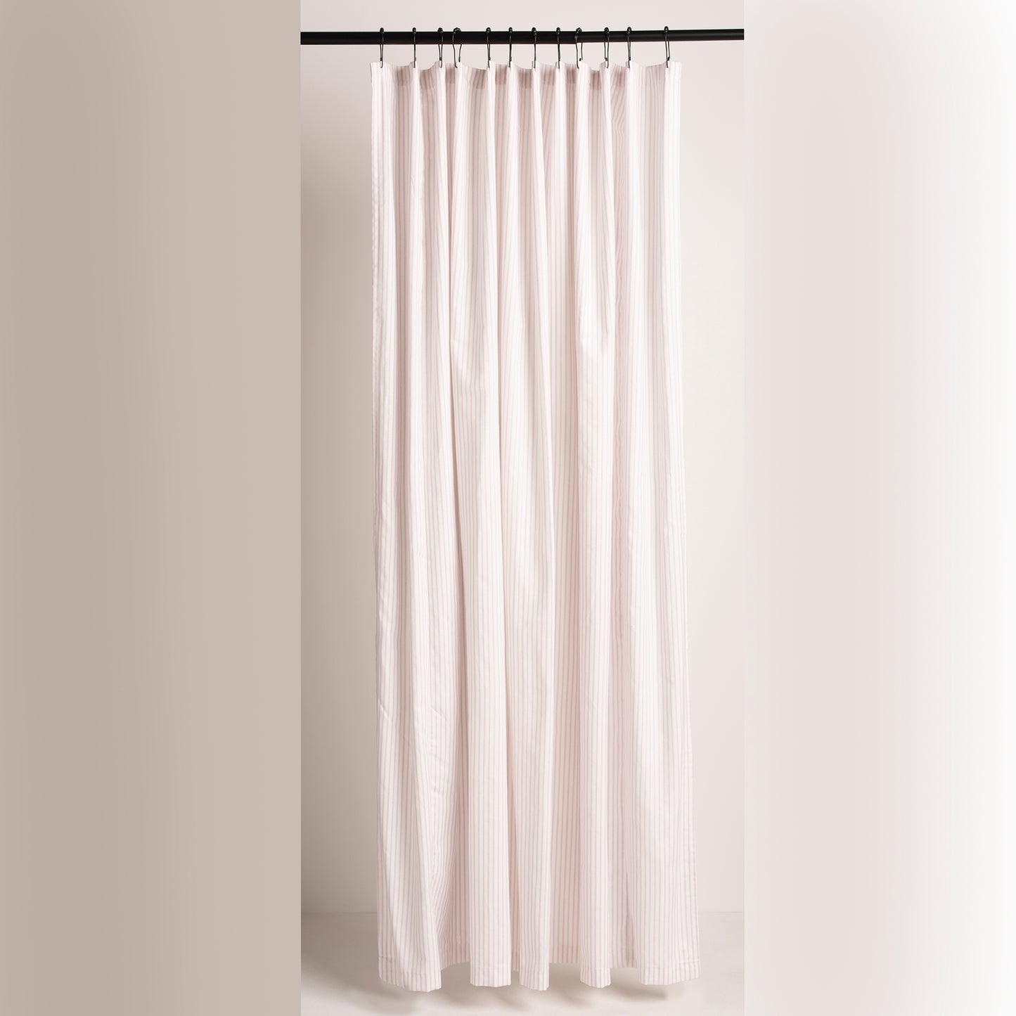 Lavender and White Ticking Shower Curtain 72x72 72x84 72x96 many sizes