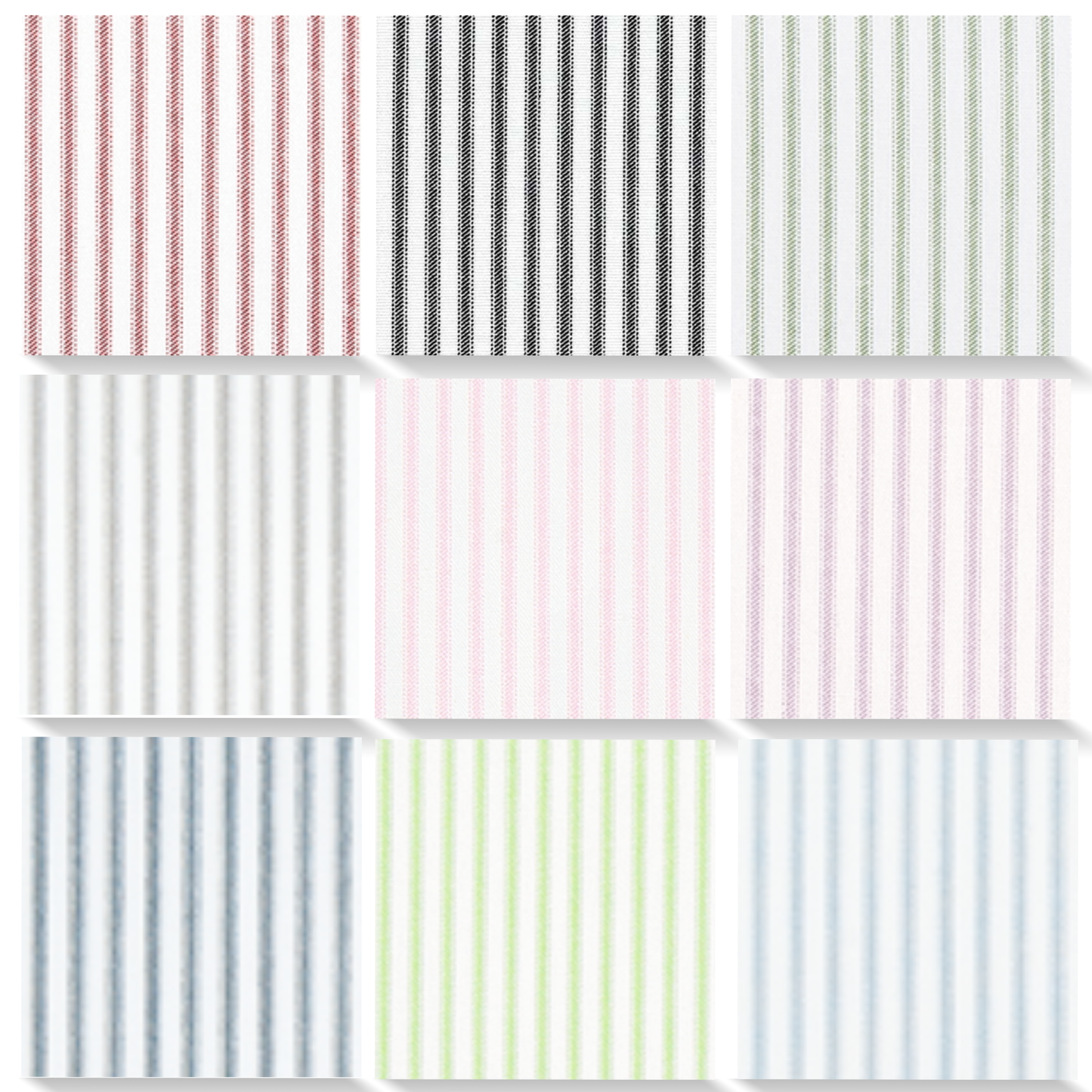 Premium Striped Throw Pillow Covers 18x18 20x20 8 Sizes 9 Colors 100% Cotton Made in USA