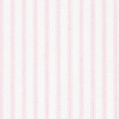 SAMPLE Pink and White Ticking Stripe Fabric Sample