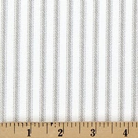 SAMPLE Ticking Stripe Shower Curtain Duvet and Bedding Fabric Sample