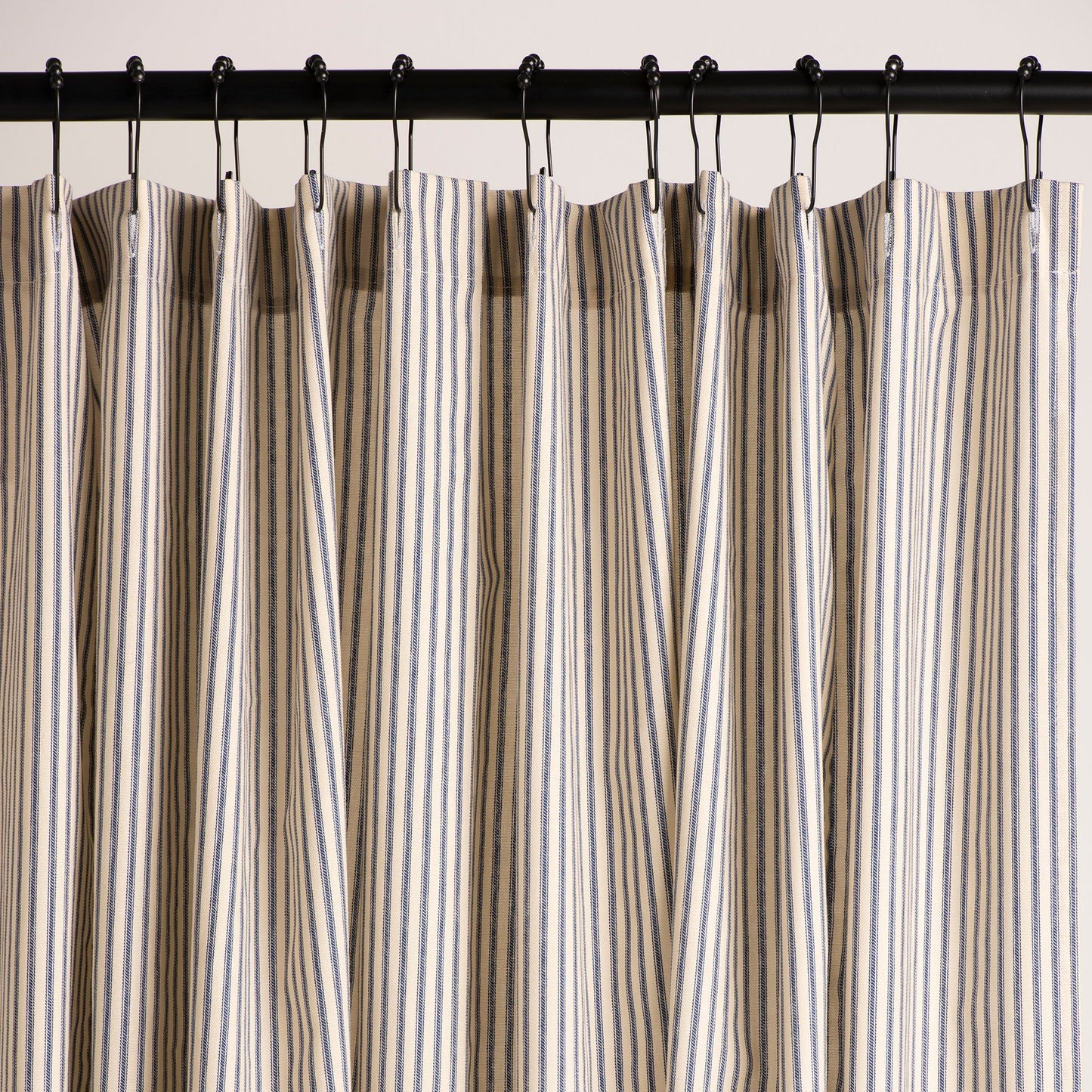 Ticking Stripe Shower Curtain Classic 100 Percent Cotton Made in USA by Southern Ticking Co 5 Colors