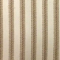Brown and Cream Ticking Stripe Fabric Sample