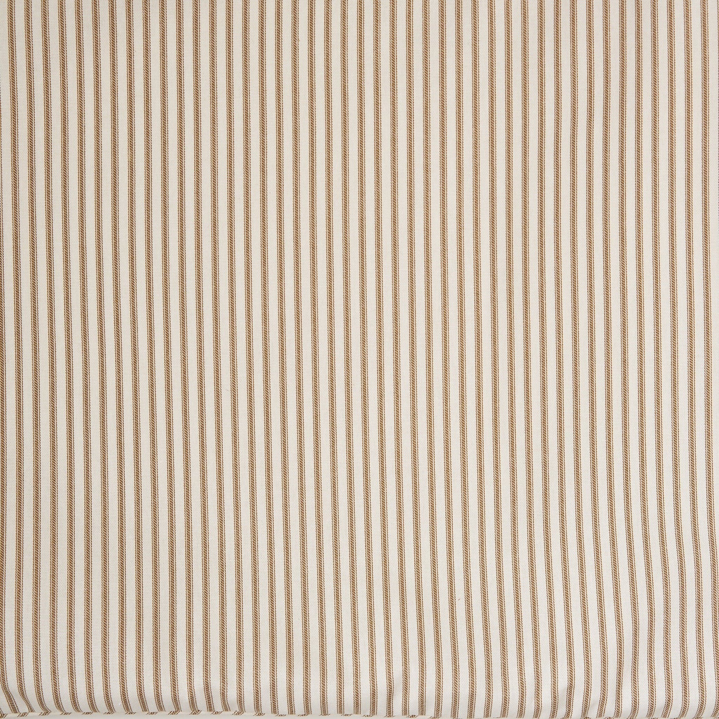 Brown and Cream Ticking Stripe Fabric Sample
