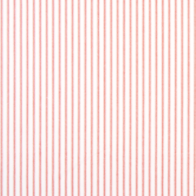 red and white ticking stripe shower curtain fabric close up