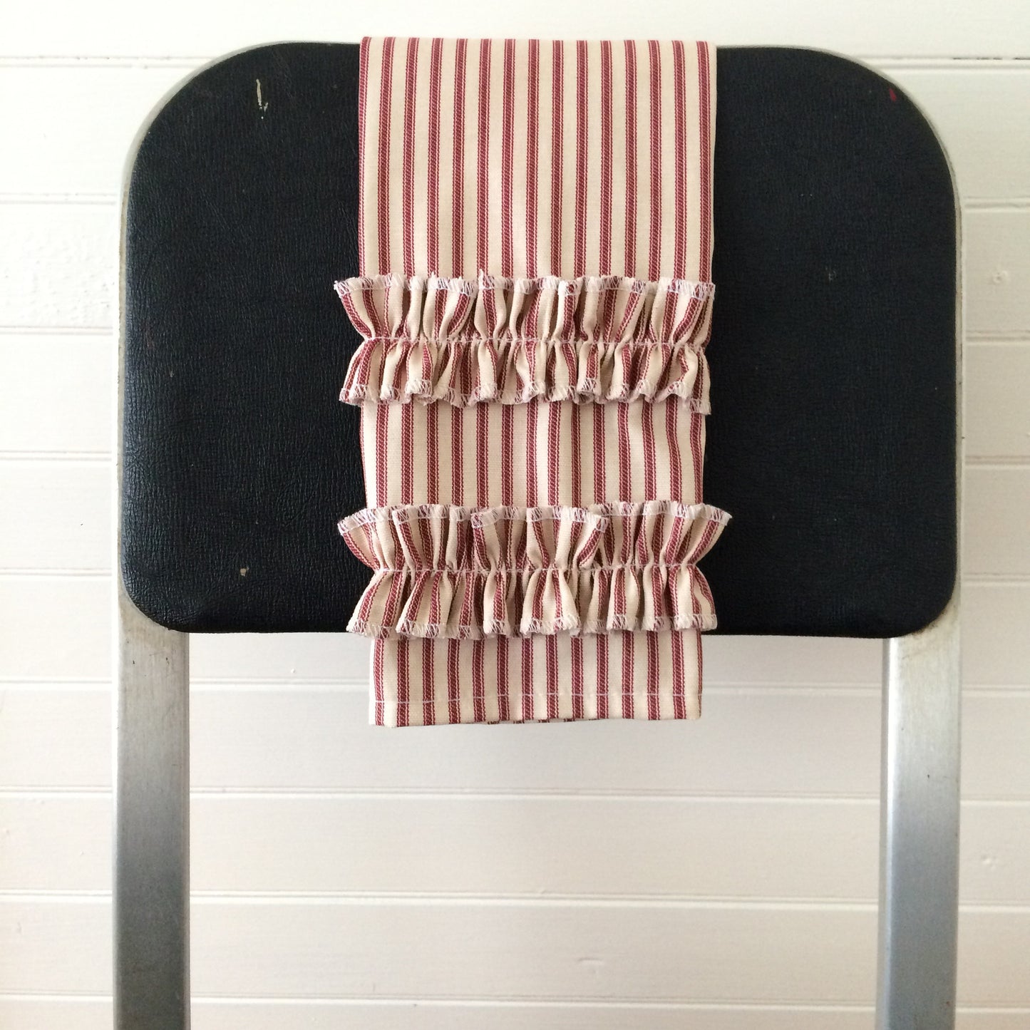 Ticking Stripe Hand Towel Red