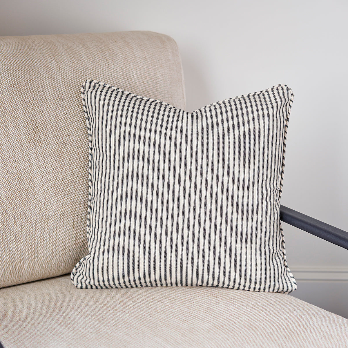 Ticking Stripe Throw Pillow Cover 18x18