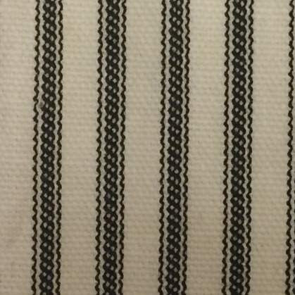 Ruffled Ticking Stripe Shower Curtain Black
