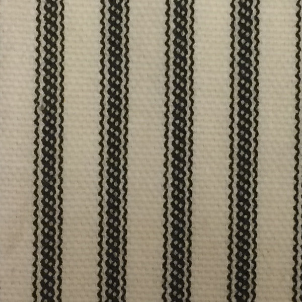 Black Ticking Stripe Fabric