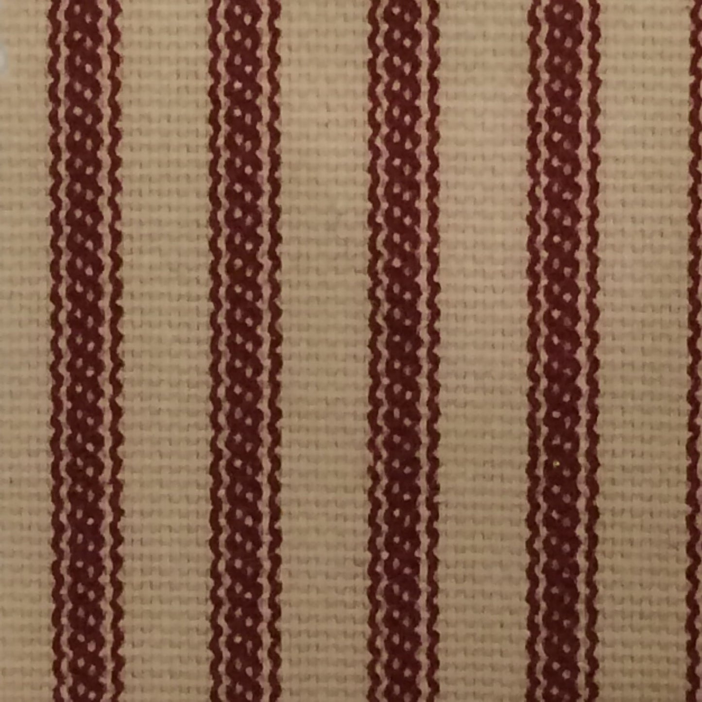 Ruffled Ticking Stripe Shower Curtain Red