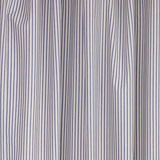Blue Ticking Stripe Curtain Panel