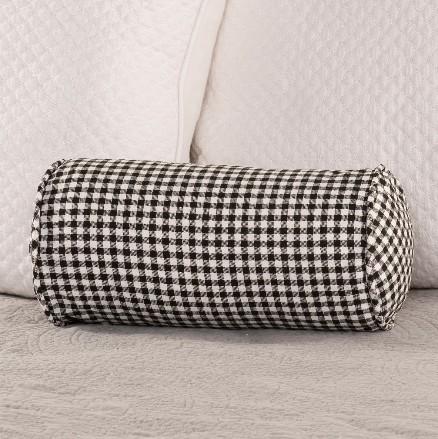 Gingham Throw Pillow Cover Black and White