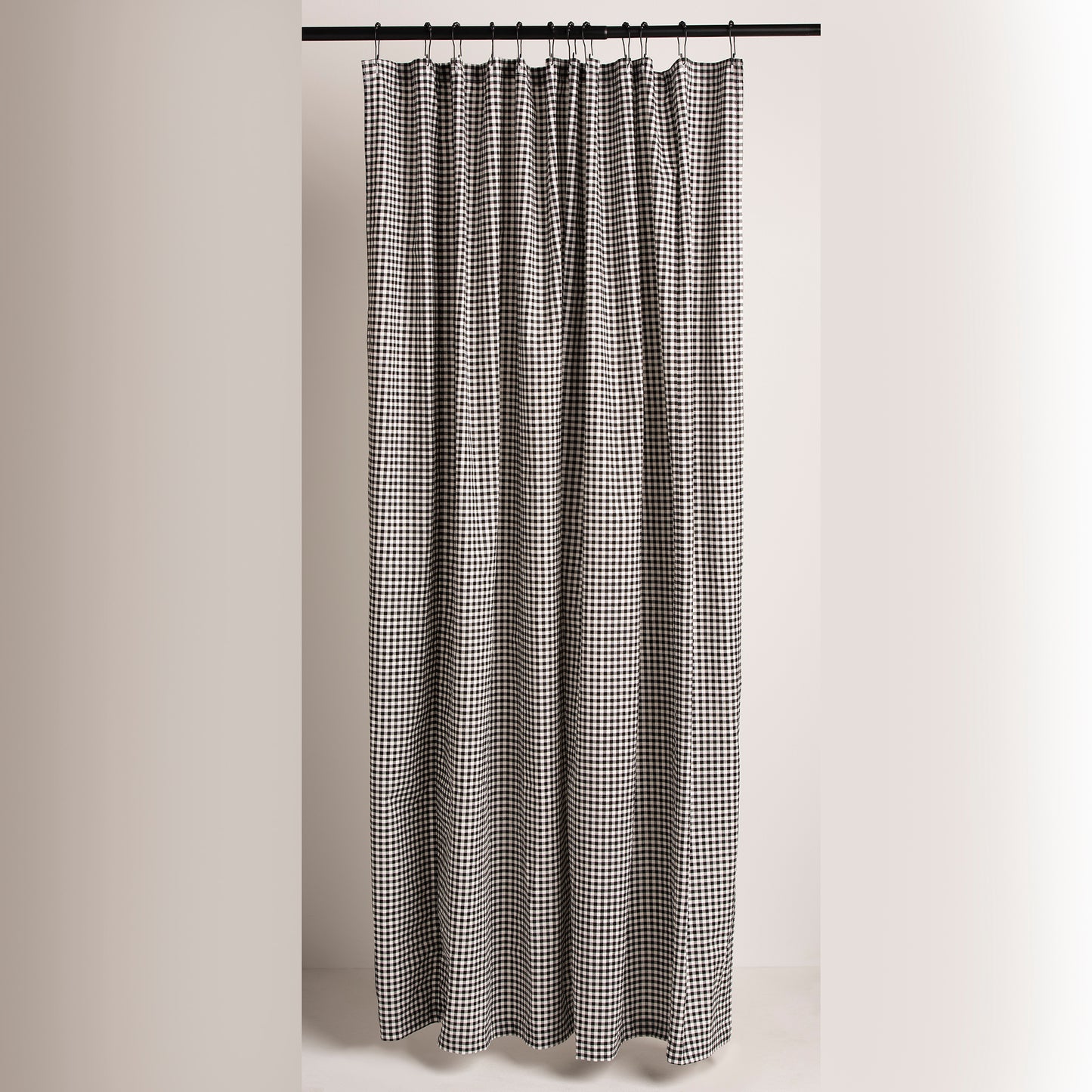 Gingham Plaid Shower Curtain 100% Cotton Made in USA