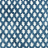 Shower Curtain - Block Print Cotton Linen Blend Made in USA