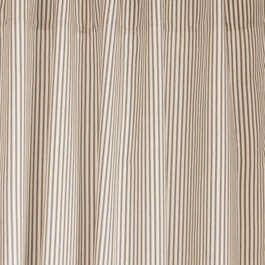 Ticking Stripe Shower Curtain Brown 72x72