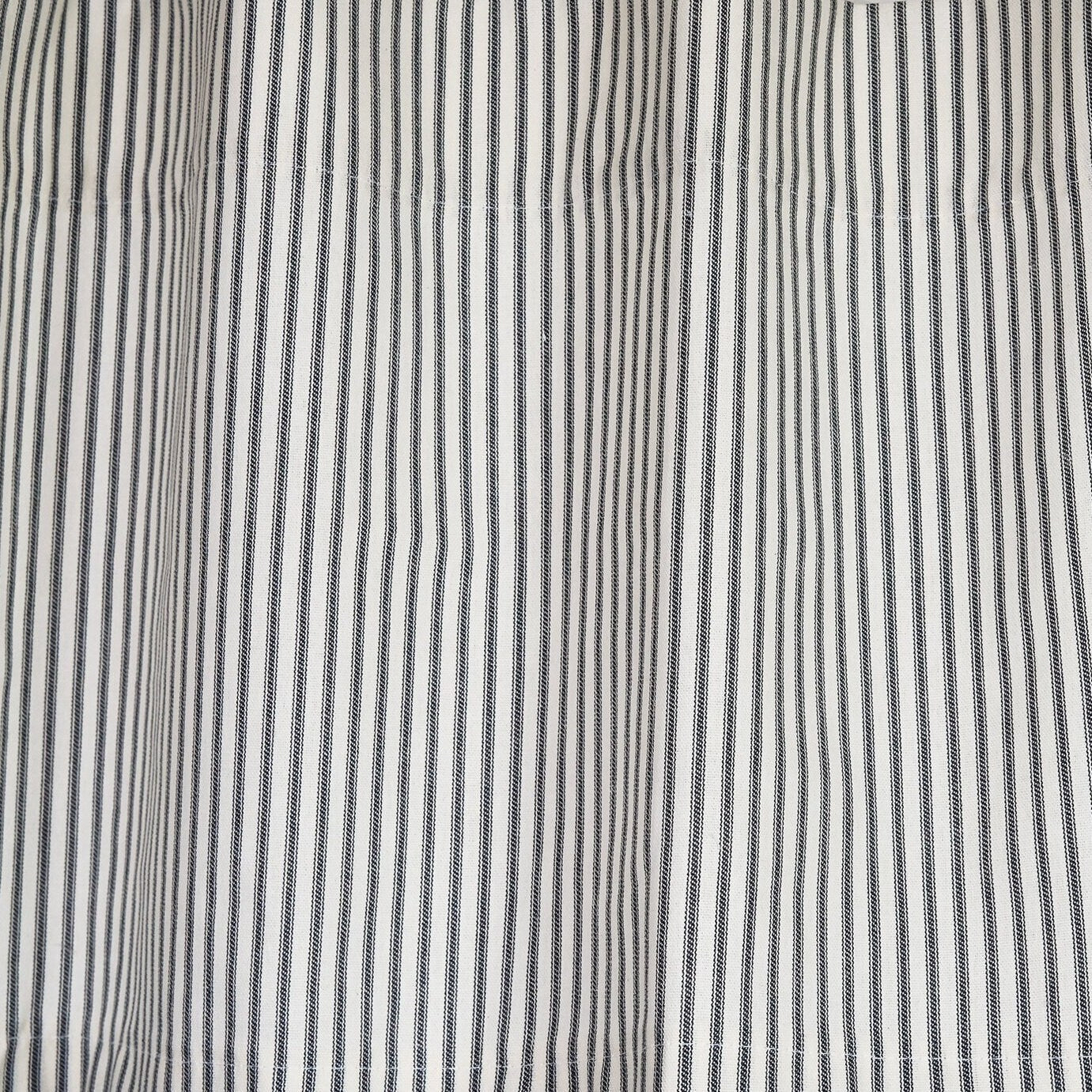 Ticking Stripe Valance Black and Cream Ticking
