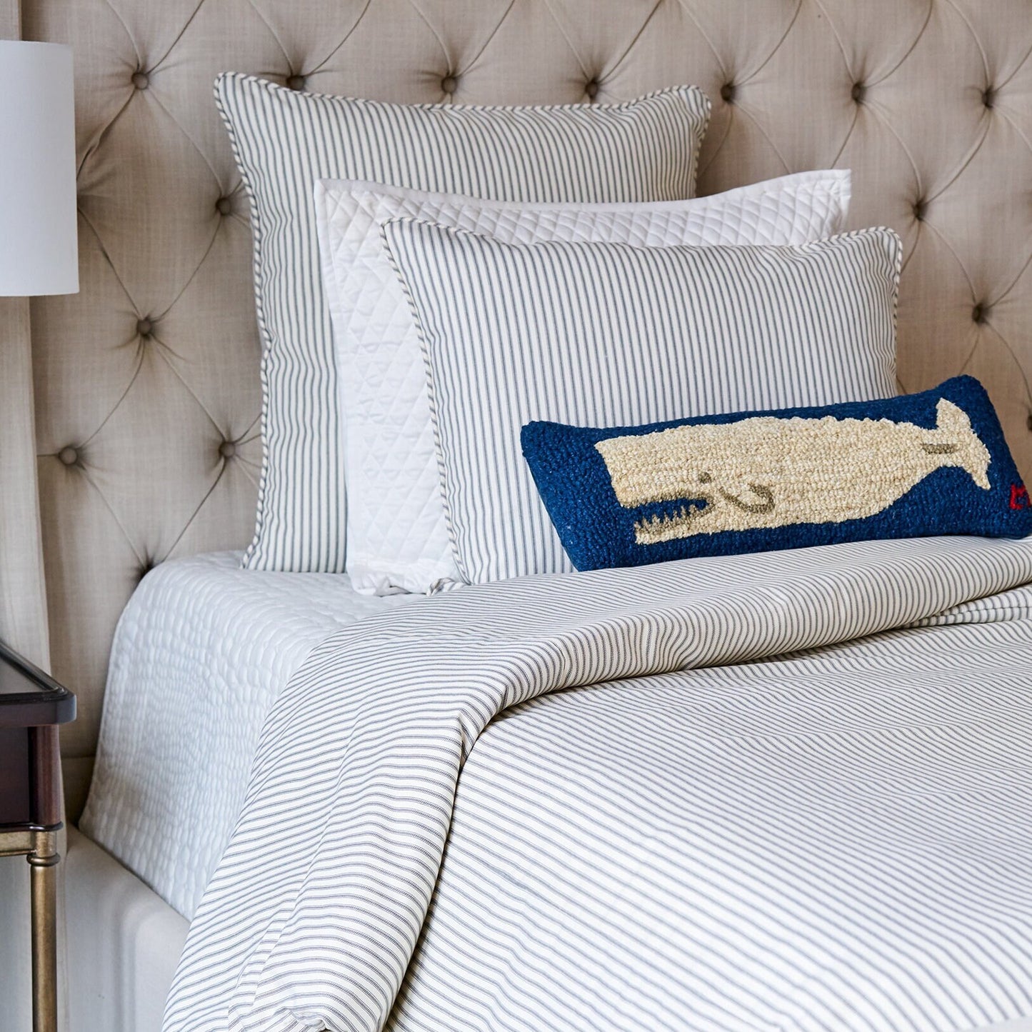 Ticking Stripe Duvet Cover - Gray Ticking