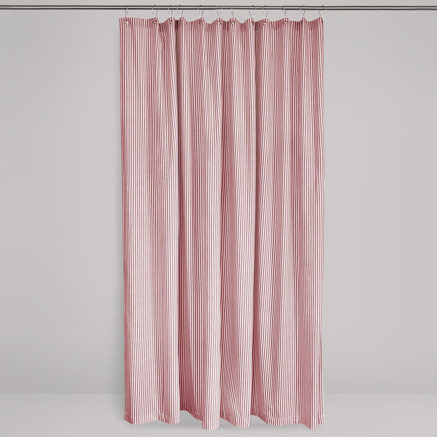 Ticking Stripe Shower Curtain Classic 100 Percent Cotton Made in USA by Southern Ticking Co 5 Colors