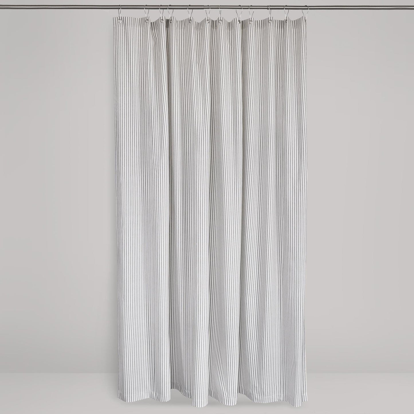 Ticking Stripe Shower Curtain Classic 100 Percent Cotton Made in USA by Southern Ticking Co 5 Colors