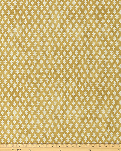 Shower Curtain - Block Print Cotton Linen Blend Made in USA