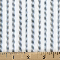 navy and white ticking stripe fabric swatch