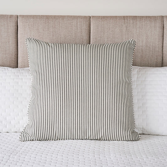 Ticking Stripe Euro Sham Black