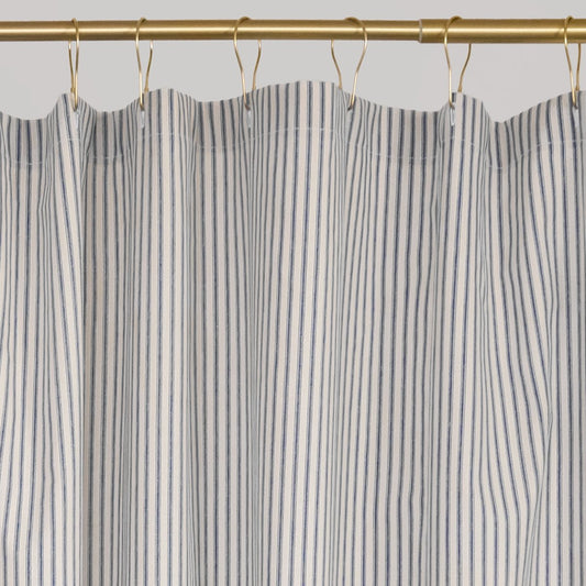 Ticking Stripe Shower Curtain Gray