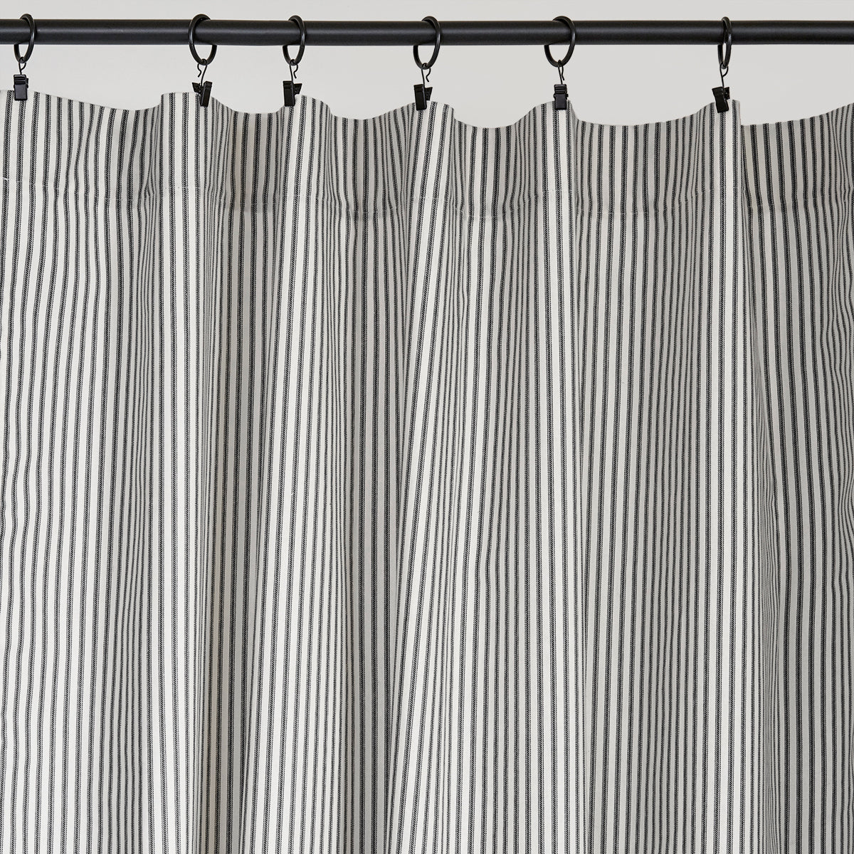 Black Ticking Stripe Curtain Panel Southern Co
