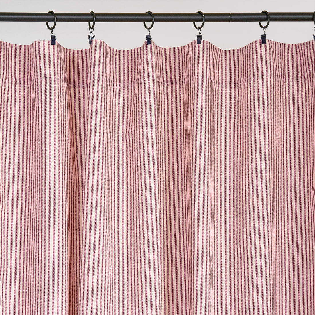Red Ticking Stripe Curtain Panel Southern Ticking Co.