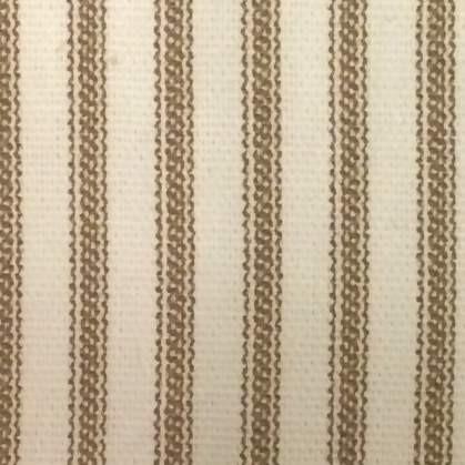 Brown Ticking Stripe Curtain Panel