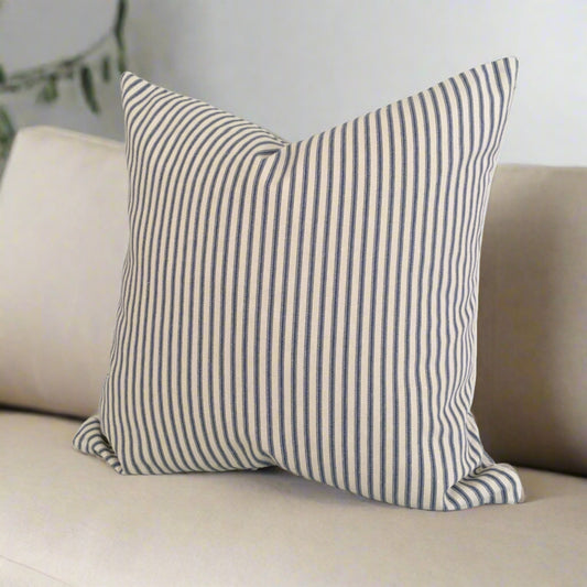 Ticking Stripe Throw Pillow Cover 9 Sizes 8 Colors Made in USA