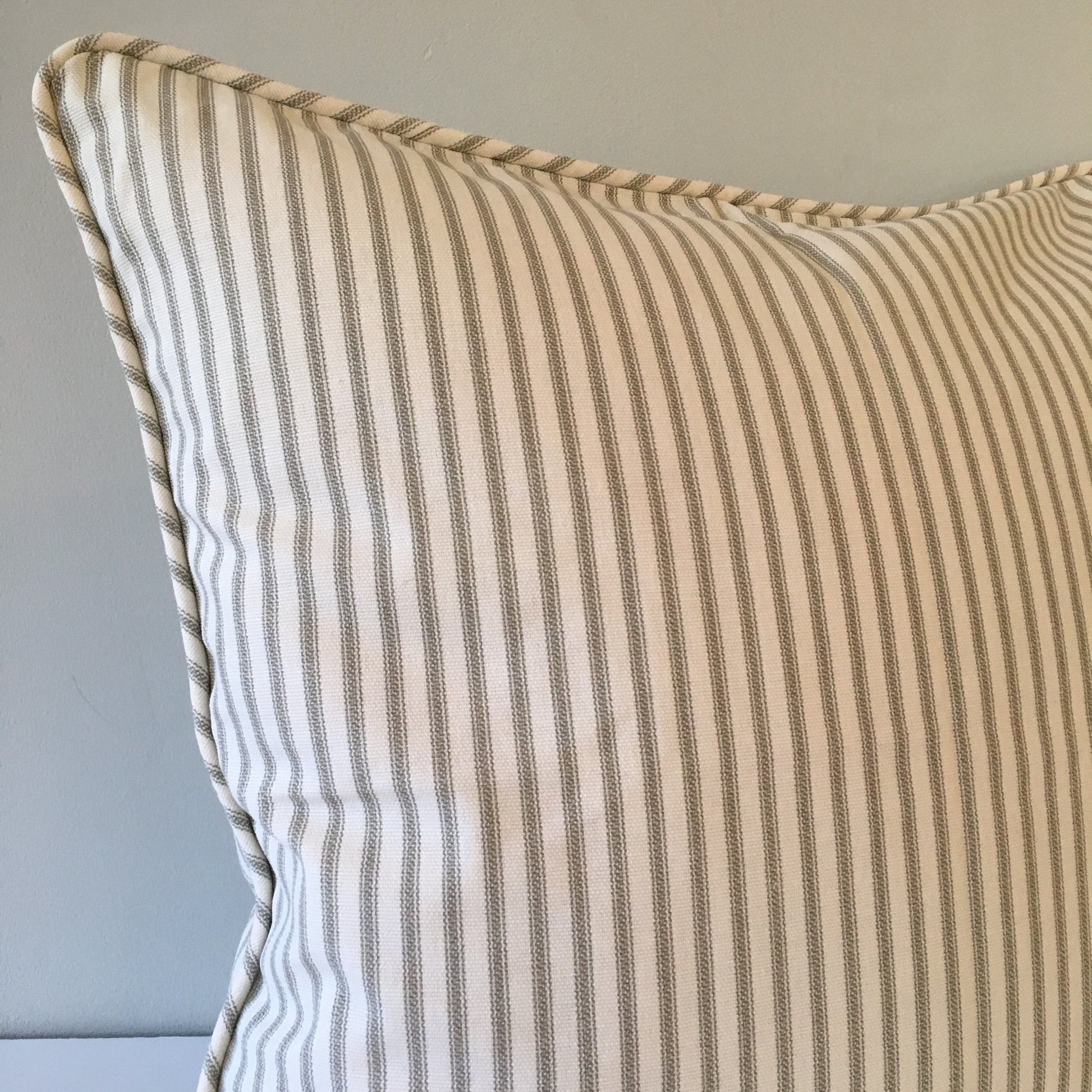 Gray Ticking Stripe Throw Pillow Cover 18x18 – Southern Ticking Co.