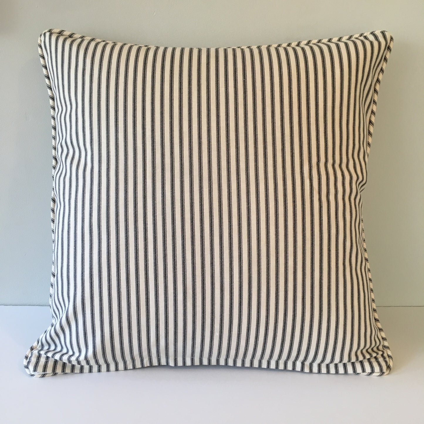 Black Ticking Stripe Pillow