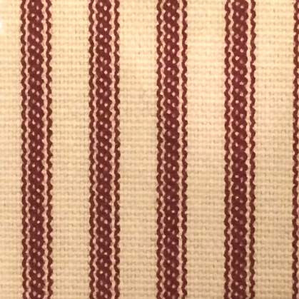 Red Ticking Stripe Shower Curtain